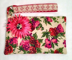 Strawberry Fields Wristlet, perfect for a day in the West Bottoms or a summer music festival! 